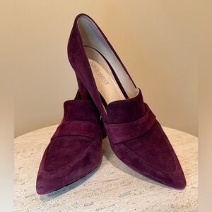 Nine West Burgundy Suede Pumps